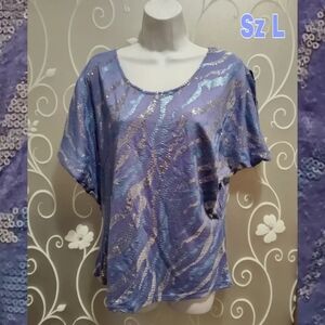 WOMENS SEQUIN TOP SIZE L